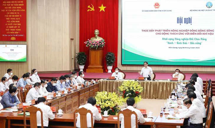 លោកនាយករដ្ឋមន្ត្រីនៃរដ្ឋាភិបាល ផាម មិញជិញ អញ្ជើញជាអធិបតីក្នុងកិច្ចប្រជុំជំរុញការអភិវឌ្ឍវិស័យកសិកម្មនៅតំបន់វាលទំនាបទន្លេ គឺវឡុង