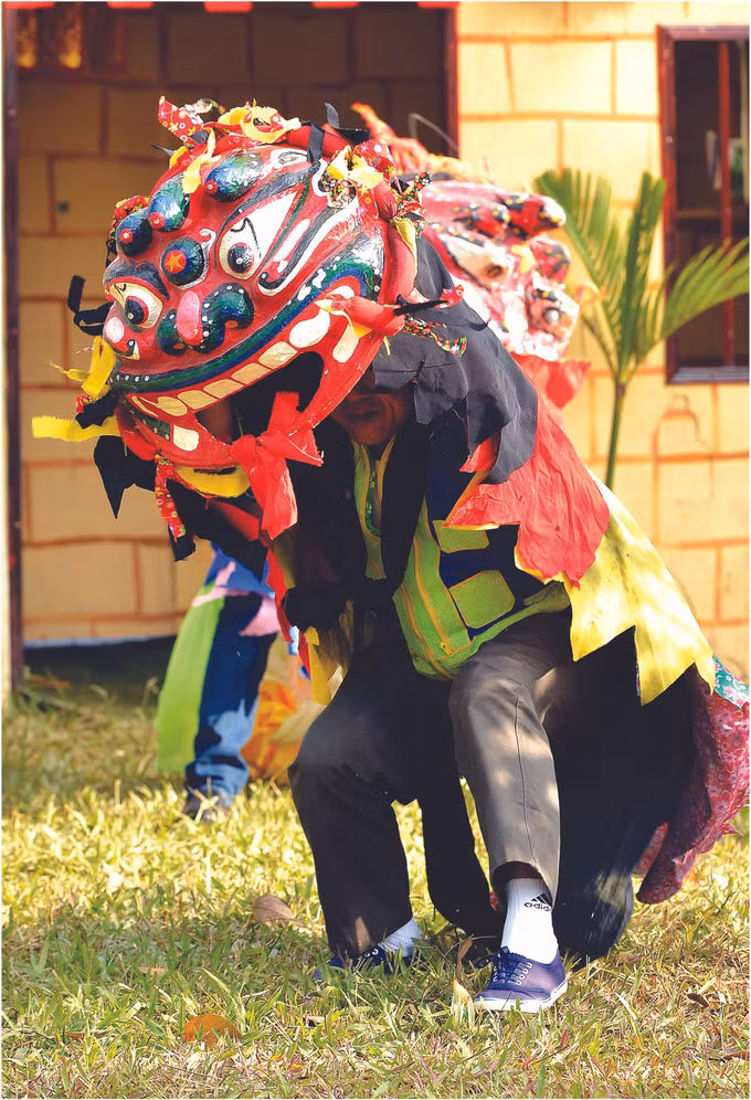 របាំលោតម៉ុងសាយក្បាលតោមុខឆ្មា - បេតិកភណ្ឌវប្បធម៌អរូបីថ្នាក់ជាតិនៃខេត្ត ឡាងសឺន ảnh 2