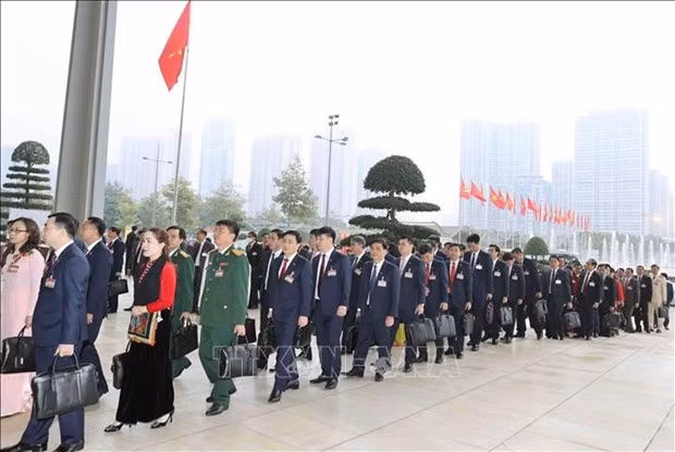 ប្រតិភូជនជាតិភាគតិចចំនួន ១៧៤ រូបអញ្ជើញចូលរួមមហាសន្និបាតតំណាងទូទាំងប្រទេសលើកទី ១៣ របស់បក្សកុម្មុយនិស្តវៀតណាម ảnh 5