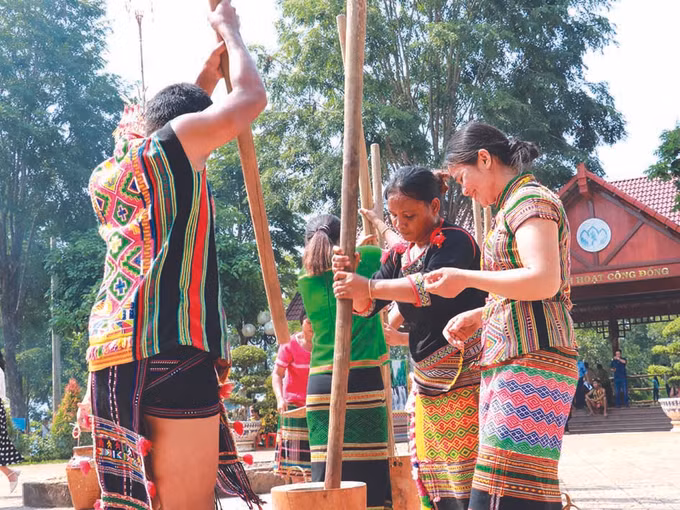 ស្តារពិធីបុណ្យអំណរស្រូវថ្មីរបស់ជនជាតិ ស្ទៀង ឡើងវិញ ảnh 1