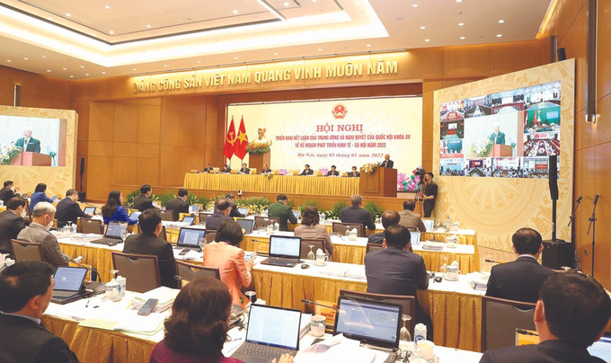 ឆ្នាំ ២០២២ ជាឆ្នាំនៃ "សាមគ្គីភាព ក្រឹត្យវិន័យ ត្រៀមលក្ខណៈបន្ស៊ាំខ្លួនជាមុន សុវត្ថិភាព ប្រសិទ្ធភាព ស្តារការអភិវឌ្ឍឡើងវិញ" ảnh 4