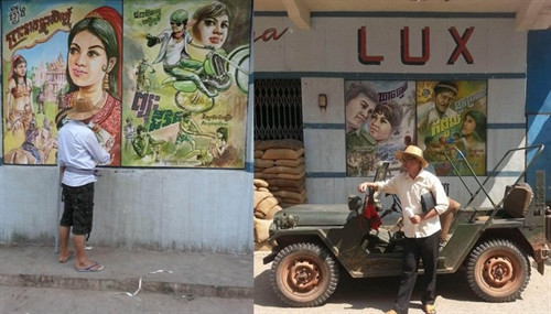 កន្លែងថតភាពយន្តមួយដែលបានស្ថាបនាឡើងវិញដើម្បីបម្រើឈុតថតខ្សែភាពយន្តនៅកម្ពុជា។ រូបថត៖ កម្ពុជាថ្មី ។