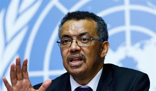 លោក Tedros Adhanom Ghebreyesus ប្រធានអង្គការសុខភាពពិភពលោក (WHO) ប្រកាសអំពីការដាក់ឈ្មោះជាផ្លូវការឲ្យវីរុសកូរ៉ូណា គឺ "Covid-19"។ ប្រភពរូបថត៖ រស្មីកម្ពុជា លោក Tedros Adhanom Ghebreyesus ប្រធានអង្គការសុខភាពពិភពលោក (WHO) ប្រកាសអំពីការដាក់ឈ្មោះជាផ្លូវការឲ្យវីរុសកូរ៉ូណា គឺ "Covid-19"។ ប្រភពរូបថត៖ រស្មីកម្ពុជា